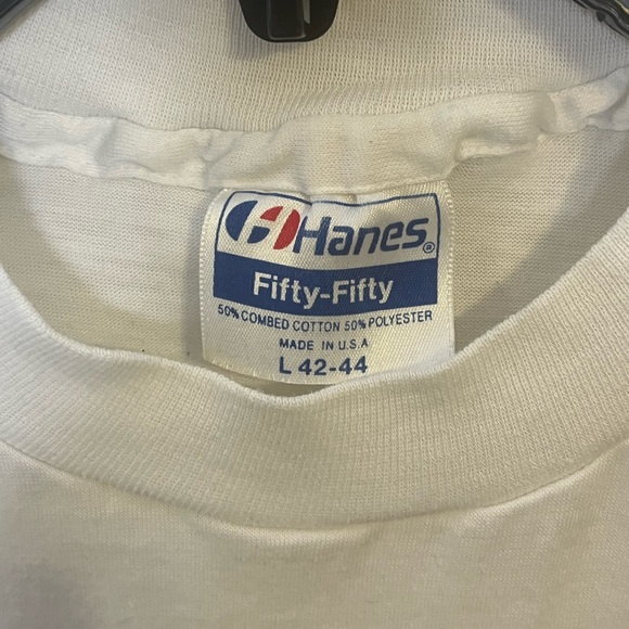 VTG Single Stitch Hanes Fifty-Fifty P-40 Warhawk Graphic T Shirt size Large - Picture 7 of 7